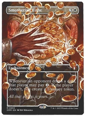 Smothering Tithe (Borderless) M Commander Masters 693 NM - Image 1 of 2