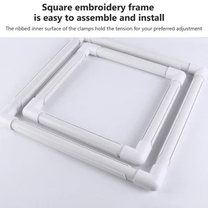 1pc Square Embroidery Frame Cross Stitch Frame Durable DIY Embroidery Rack - Picture 1 of 12