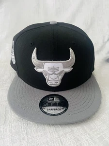 New Era Chicago Bulls Jordan AJ Retro 12 Cool Grey Black Snapback 9Fifty 950 Hat - Picture 1 of 4