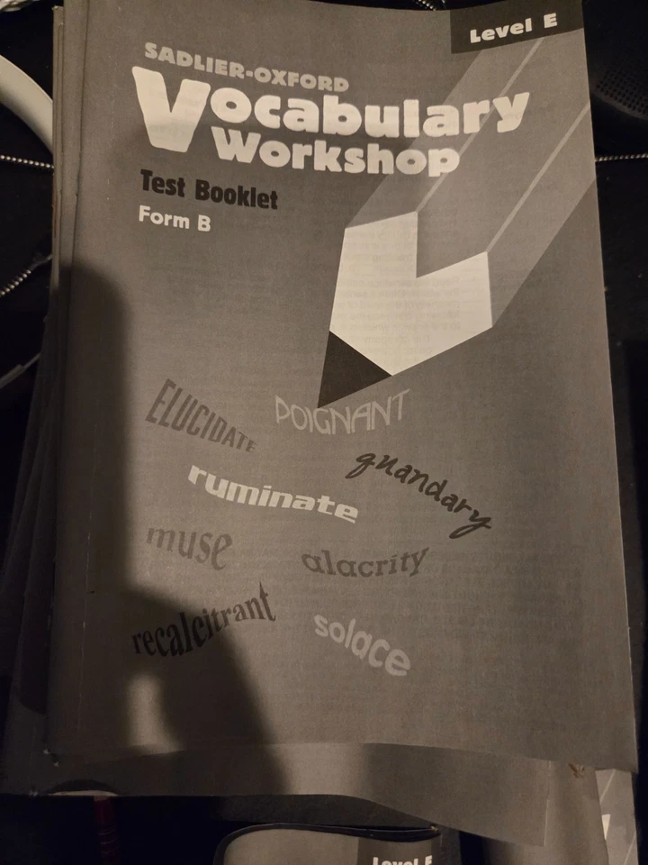 Sadlier-Oxford Vocabulary Workshop Test Booklet - Level E (2002 ed. Form B) - Image 1 of 1