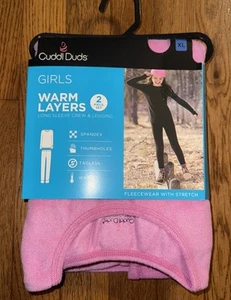 Girls XL Pink Cuddl Duds Fleece Long Sleeve & Leggings Set. Warm Layers  - Picture 1 of 2