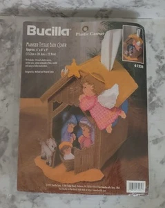 Bucilla Pesebre Belén Navidad Pañuelo Caja Cubierta Lona Plástica - Imagen 1 de 6