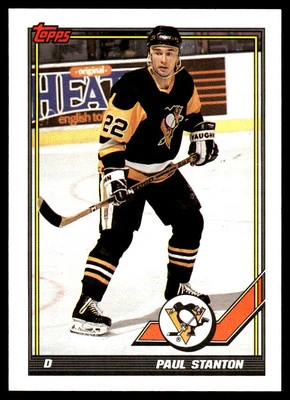 1991-92 Topps #339 Paul Stanton Pittsburgh Penguins Hockey Card - Image 1 of 2