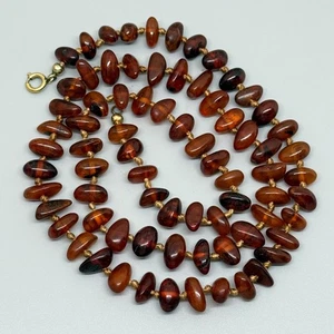Bernstein Kette - einzeln geknotet - Vintage - ca. 59cm / 17,9g - Bild 1 von 4