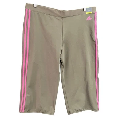 NWT Adidas CL Skim Capri Ventugrey Vitagrape Performance Athletic Pants Size XL - Image 1 of 4