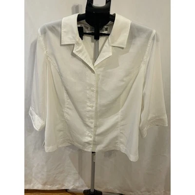 Blusa para mujer Kathy Che talla 16 con cuello blanco Foto 1 de 3