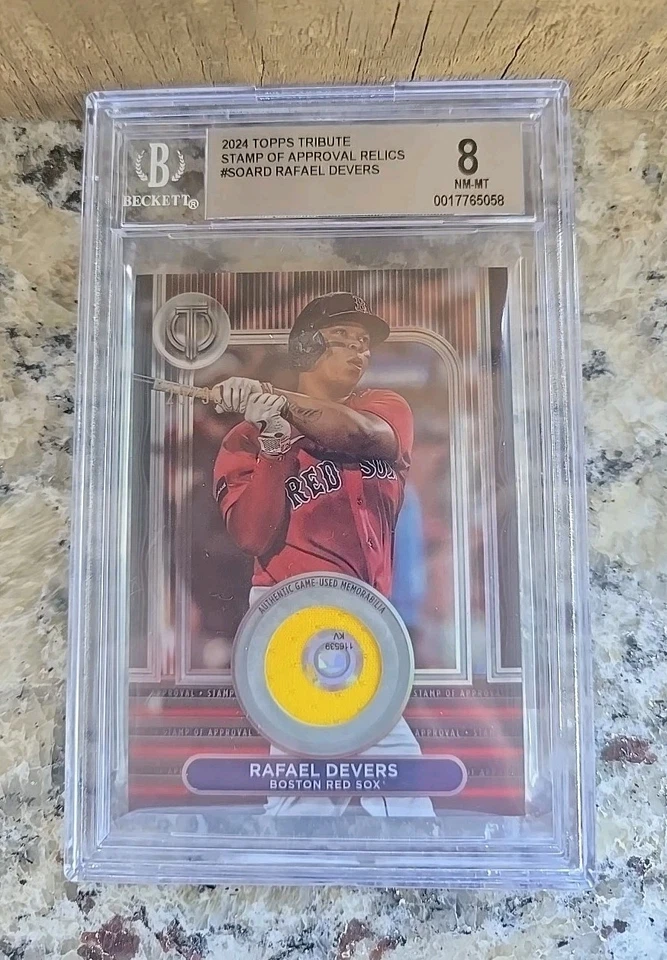 2024 Topps #SOARD Tribute Rafael Devers Stamp Of Approval Relic Patch /99 BGS 8 - Image 1 of 1