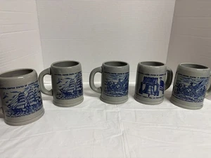 Juego De Colección De 5 Taza Piedra Patriótica Liberty Bell George Washington 1976 Japón - Imagen 1 de 23