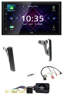 JVC DAB 2DIN Lenkrad Bluetooth USB Autoradio für Toyota RAV 4 2001-2005 - Bild 1 von 4