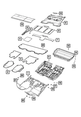 Clip de alfombra Mopar genuino 5NT41DX9AA Foto 1 de 2