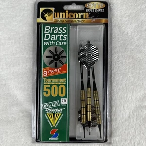 Vintage Unicorn Soft Tip Brass Darts w/ Case + Flight Protectors, 15 Gramme - Picture 1 of 3