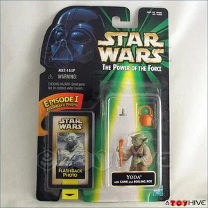 Star Wars Power of the Force Yoda Flashback Photo green error on card - Picture 1 of 2