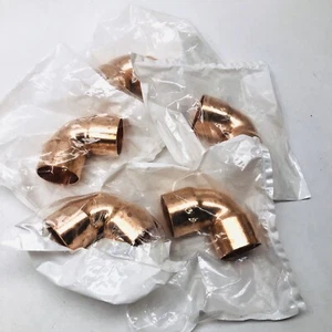 LOT OF 5 NIBCO CBC9H - 1-1/4" ELBOW COPPER 90º CLEAN AND BAGGED - Picture 1 of 3