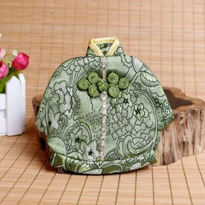 Chinese Coins Purse Wallet Embroidery Satin Retro Pouch Case Gifts Travel Cute - Photo 1/4
