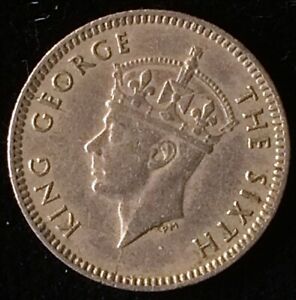 1948 British Malaya 5 Cents, King George VI