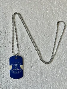 EVERTON FC Necklace Fashion Dog Tag (5x3cm) With Silver Chain 70cm Brand New. - Picture 1 of 3