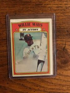 Willie Mays 1972 In Action Topps Baseball Card (626)