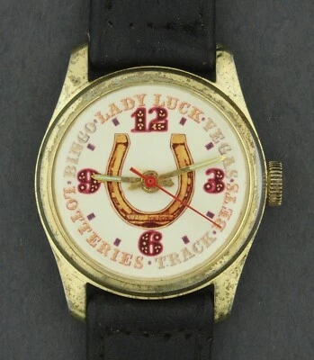 Vintage wind-up Bradley Lady Luck Casino Las Vegas Prototype Character Watch - Image 1 of 3