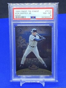 Ken Griffey Jr 1999 Topps Finest Team Finest Gold SP #/250 #TF12 psa8 nm-mt