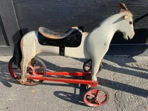 Victorian Child's Wooden Rocking Horse - Picture 1 of 11