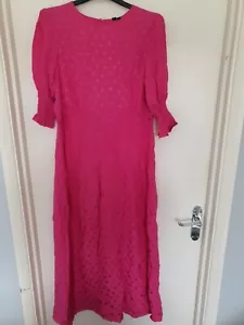 Women's Uk14 Nobody's Child Luna Mid Dress Pink - Picture 1 of 9