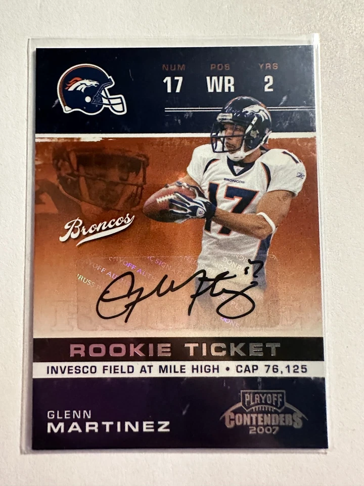 K100,804 - 2007 Playoff Contenders #154 Glenn Martinez Auto RC - Image 1 of 1