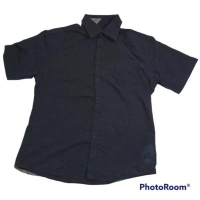 Ocean Current Mens Button Front Shirt Blue Stripe Short Sleeve Pocket L - Image 1 of 4