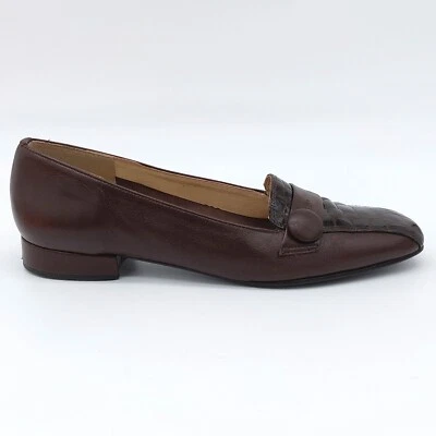 Mocasines planos California Magdesians para mujer talla 9,5N de cuero marrón carrera informales Foto 1 de 4