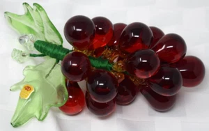 Glass Grapes Purple Green Taiwan Label - Picture 1 of 6