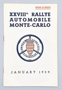 1959 Monte-Carlo, Race Team & Driver Regulation Book - English Edition - Picture 1 of 4