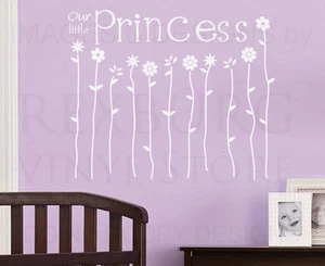 Wall Sticker Decal Quote Vinyl Art Lettering Girl's Room Our Little Princess B43 - Picture 1 of 1