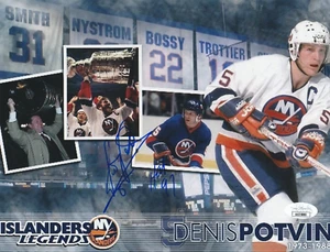 DENIS POTVIN NEW YORK ISLANDERS  HOF 97  JSA AUTHENTICATED ACTION SIGNED 8X10 - Picture 1 of 1