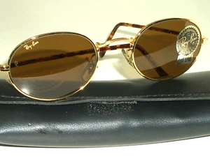 1980's B&L RAY BAN W2471 YPAS B15 CRYSTAL TORTUGA OVAL AVIATOR SUNGLASSES NEW - Picture 1 of 11