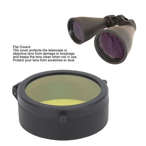 Scope Cover Flip Up Scope Lens Cover Cap Rubber Monocular Protective Cover New - Picture 1 of 24