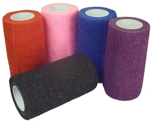 Cohesive Horse Sports Self Adhesive Athletic Support 10cm Bandage Tape -12 Roll - Picture 1 of 3