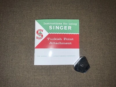 Singer/Würker Hohlsaum-Turkish Point  Attachment Instruction Booklet Only - Image 1 of 4