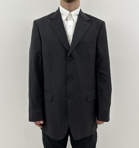 Giacca blazer cappotto lana 3 bottoni Alexander McQueen vintage anni 2000 raro archivio