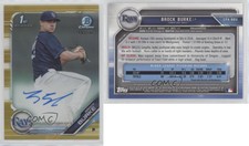 2019 Bowman Chrome Prospect Auto Gold Refractor /50 Brock Burke #CPA-BBU Auto