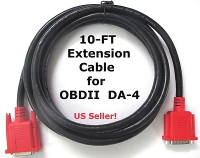 10FT Extension Cord for Snap-on DA-4 OBDII OBD2 Scanner Cable Gives 16FT Length Foto 1 de 4