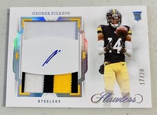 George Pickens 17/20 Rookie Patch Auto 2022-23 Panini Flawless Football Card