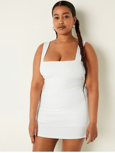 UNDERCOVER ABITO ATTIVO ROSA VICTORIA'S SECRET A COSTINE QUADRATE CON TASCHE BIANCO TAGLIA XXL