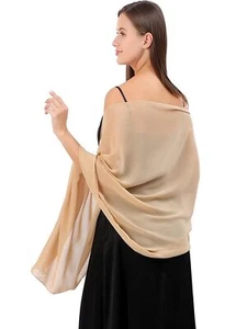 Women's Scarf Shawls Wraps for Evening Dress Chiffon Shawl Soft Elegant Pashm... - Picture 1 of 6
