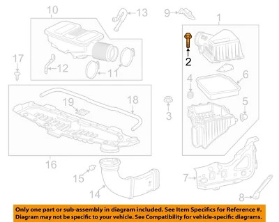 GM OEM 17-24 Escalade ESV Engine Air Intake-Air Cleaner Assy Bolt 11549031 - Image 1 of 2