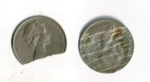 Mint Error Coin, 1976 Australian 20c with Split Planchet OR-  Spy Movie Prop - Picture 1 of 2