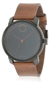 Brand New Movado Bold Men’s Black Dial Brown Leather Strap Watch 3600489 - Picture 1 of 3