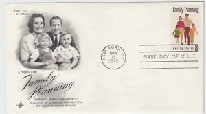 TurtlesTradingPost- Family Planning 1972 FDC #1455 - Artcraft Cachet - Picture 1 of 1