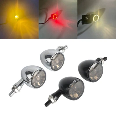 Bullet LED Turn Signal Light Run Lamp Brake Tail Light For Ducati Kawasaki BMW - Image 1 of 4