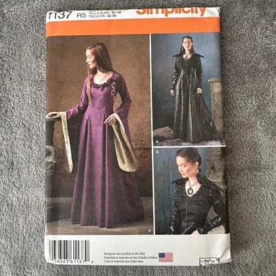 Simplicity Pattern 1137 Sz 14-22 Fantasy Renaissance Game Of Thrones Costume - Image 1 of 4