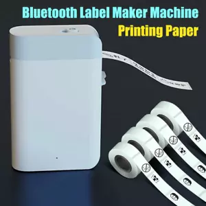 Label Maker Printer Thermal Bluetooth Wireless Mini Portable w/Thermal Paper - Picture 1 of 14