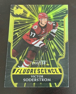 2020-21 Upper Deck Fluorescence Gold 044/150 Victor Soderstrom #F-24 Rookie RC